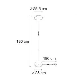QAZQA Moderne Stehlampe schwarz inkl. LED und Dimmer - Bumu -Stehlampen Verkaufsladen 7273 102618 4