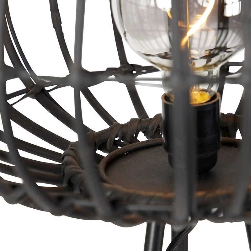 QAZQA Ländliche Stehlampe Stativ schwarz 40 cm - Canna 8 QAZQA Ländliche Stehlampe Stativ schwarz 40 cm - Canna – Bild 6