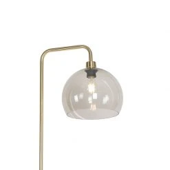 QAZQA Moderne Stehleuchte Messing mit Rauchglaseffekt - Maly -Stehlampen Verkaufsladen 7304 102923 2