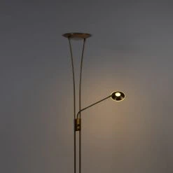 QAZQA Stehlampe Bronze inkl. LED mit Lesearm - Ibiza -Stehlampen Verkaufsladen 7326 99260 13