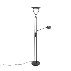 QAZQA Moderne Stehlampe schwarz inkl. LED mit Lesearm - Mallorca -Stehlampen Verkaufsladen 7332 99502 13