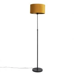 QAZQA Stehleuchte schwarz mit Veloursschirm ockergelb mit Gold 35 cm - Parte 23 QAZQA Stehleuchte schwarz mit Veloursschirm ockergelb mit Gold 35 cm - Parte -Stehlampen Verkaufsladen 7351 98585 10