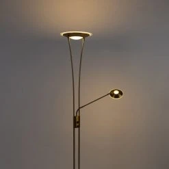 QAZQA Stehlampe Bronze inkl. LED mit Lesearm - Ibiza -Stehlampen Verkaufsladen 7380 99260 12