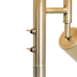 QAZQA Stehlampe bronze mit Schirm weiß und Leselampe - Jelena -Stehlampen Verkaufsladen 7430 105570 5