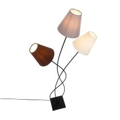 QAZQA Design Stehleuchte schwarz mit Stoffschirm 3-flammig - Melis -Stehlampen Verkaufsladen 7433 103869 13