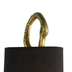 QAZQA Vintage Stehlampe Messing Stoffschirm schwarz - Kranichvogel -Stehlampen Verkaufsladen 7440 103810 2