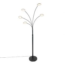 QAZQA Design Stehleuchte schwarz inkl. LED 5-flammig - Sixties Trento -Stehlampen Verkaufsladen 7449 104444 13