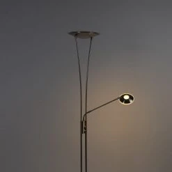 QAZQA Moderne Stehleuchte Stahl inkl. LED mit Lesearm - Ibiza 29 QAZQA Moderne Stehleuchte Stahl inkl. LED mit Lesearm - Ibiza -Stehlampen Verkaufsladen 7477 99261 12