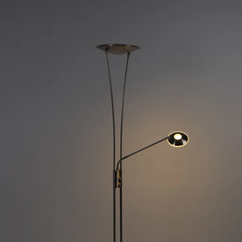 QAZQA Moderne Stehleuchte Stahl inkl. LED mit Lesearm - Ibiza 15 QAZQA Moderne Stehleuchte Stahl inkl. LED mit Lesearm - Ibiza – Bild 13