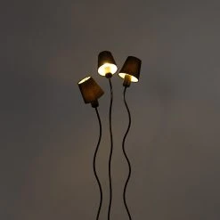 QAZQA Design Stehleuchte schwarz 3-Lichter mit Klemmkappen - Wimme -Stehlampen Verkaufsladen 7487 103549 11