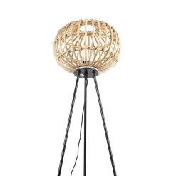 QAZQA Ländliche Bambus Stehlampe - Canna -Stehlampen Verkaufsladen 7495 98429 8