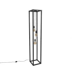 QAZQA Design Stehleuchte schwarz 3-Licht - Käfig -Stehlampen Verkaufsladen 7599 102056 16