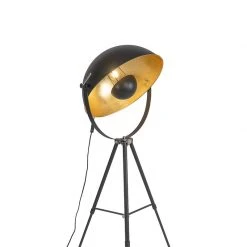 QAZQA Stehlampe schwarz mit gold 51 cm verstellbarem Stativ - Magnax -Stehlampen Verkaufsladen 7607 102519 5