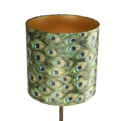 QAZQA Vintage Stehleuchte Gold mit Pfauenschirm 40 cm - Simplo 18 QAZQA Vintage Stehleuchte Gold mit Pfauenschirm 40 cm - Simplo -Stehlampen Verkaufsladen 7612 98106 6