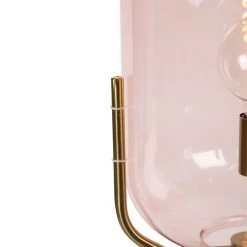 QAZQA Art Deco Stehlampe Messing mit rosa Glas - Bliss 23 QAZQA Art Deco Stehlampe Messing mit rosa Glas - Bliss -Stehlampen Verkaufsladen 7627 102121 7