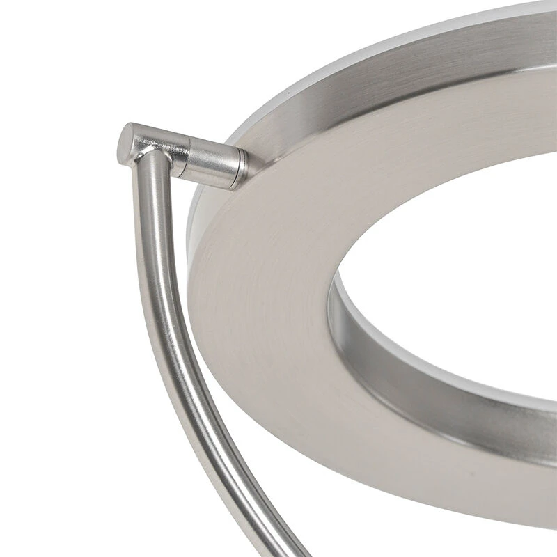 QAZQA Moderne Stehleuchte Stahl mit Lesearm inkl. LED und Dimmer - Divo 10 QAZQA Moderne Stehleuchte Stahl mit Lesearm inkl. LED und Dimmer - Divo – Bild 8