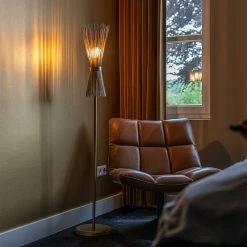 QAZQA Art Deco Stehlampe Gold - Besen