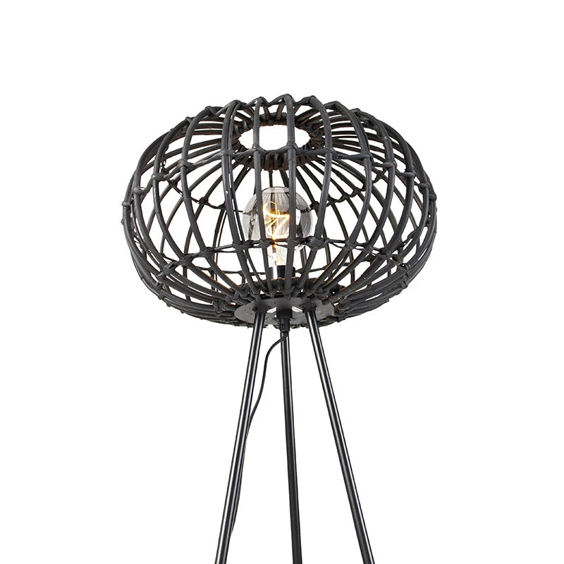 QAZQA Ländliche Stehlampe Stativ schwarz 40 cm - Canna 12 QAZQA Ländliche Stehlampe Stativ schwarz 40 cm - Canna – Bild 10