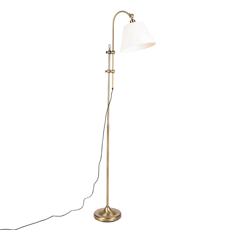 QAZQA Smarte klassische Stehleuchte Bronze mit Weiß inkl. Wifi A60 - Ashley 12 QAZQA Smarte klassische Stehleuchte Bronze mit Weiß inkl. Wifi A60 - Ashley – Bild 10