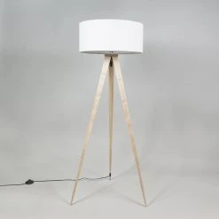 QAZQA Moderne Stehlampe Holz mit weißem Schirm - Ilse 20 QAZQA Moderne Stehlampe Holz mit weißem Schirm - Ilse -Stehlampen Verkaufsladen 7747 93701 8