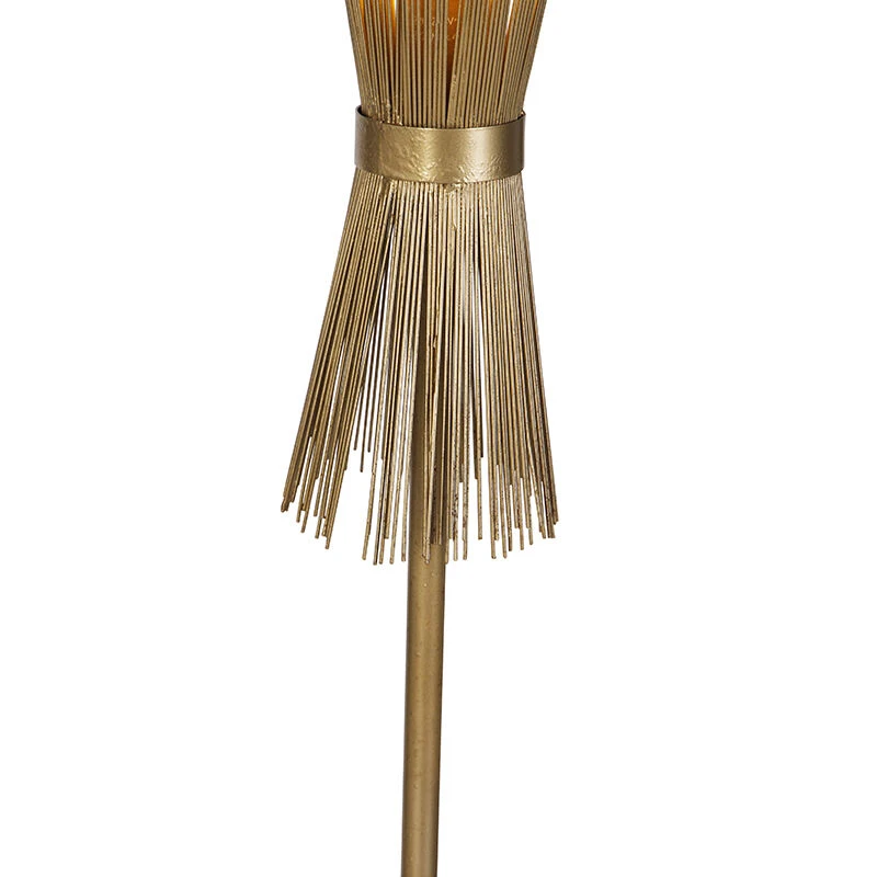 QAZQA Art Deco Stehlampe Gold - Besen 9 QAZQA Art Deco Stehlampe Gold - Besen – Bild 7