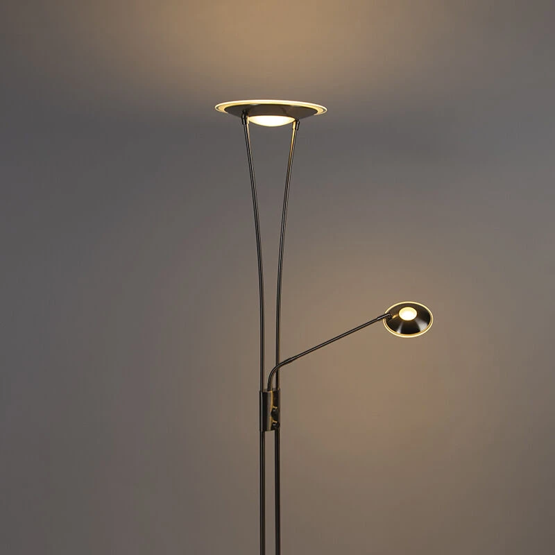 QAZQA Moderne Stehleuchte Stahl inkl. LED mit Lesearm - Ibiza 14 QAZQA Moderne Stehleuchte Stahl inkl. LED mit Lesearm - Ibiza – Bild 12