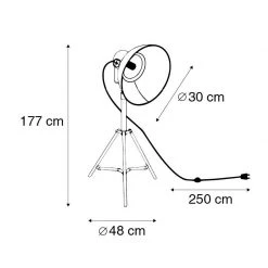 QAZQA Industrielle Stehlampe Stahl - Samia Sabo -Stehlampen Verkaufsladen 7774 103057 4