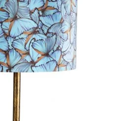 QAZQA Botanische Stehlampe Gold mit Schmetterlingsmuster 40 cm - Simplo -Stehlampen Verkaufsladen 7782 98107 3