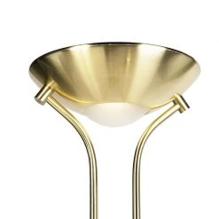 QAZQA Stehleuchte gold mit Leseleuchte inkl. LED und Dimmer - Diva 2 -Stehlampen Verkaufsladen 7820 91862 5