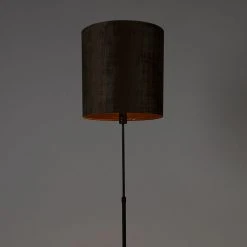 QAZQA Stehlampe schwarz Schirm braun 40 cm verstellbar - Parte -Stehlampen Verkaufsladen 7824 104175 10