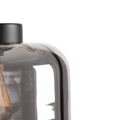 QAZQA Design Stehleuchte schwarz mit Rauchglas - Qara -Stehlampen Verkaufsladen 7828 102197 5