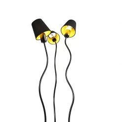 QAZQA Design Stehleuchte schwarz 3-Lichter mit Klemmkappen - Wimme -Stehlampen Verkaufsladen 7864 103549 6