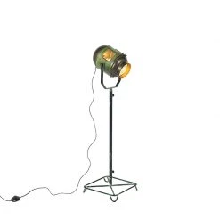 QAZQA Industrielle Stehlampe Bronze mit grünen Akzenten 140 cm - Byron -Stehlampen Verkaufsladen 7905 94826 2