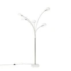 QAZQA Design Stehleuchte Stahl mit Opalglas 5-flammig - Sixties Marmo -Stehlampen Verkaufsladen 7923 104442 14