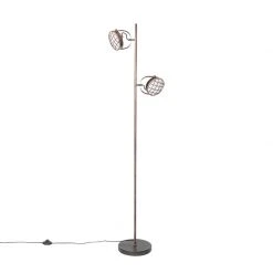 QAZQA Vintage Stehlampe rostbraun 2-flammig - Tamina 27 QAZQA Vintage Stehlampe rostbraun 2-flammig - Tamina -Stehlampen Verkaufsladen 7950 104433 13