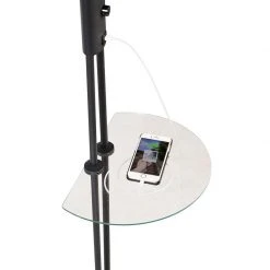 QAZQA Stehlampe schwarz mit Lesearm inkl. LED und USB-Anschluss - Sevilla -Stehlampen Verkaufsladen 7961 99508 10