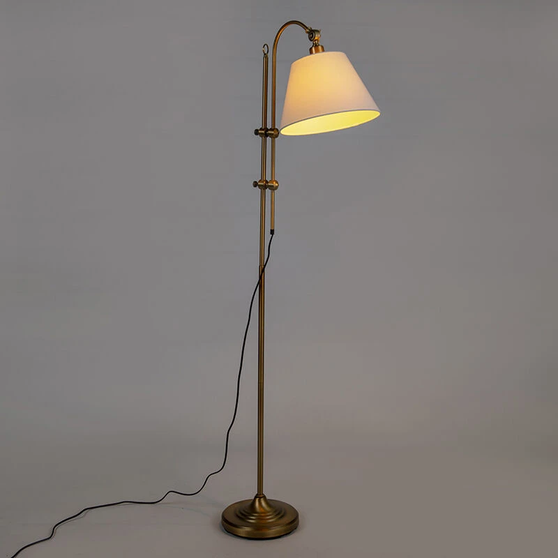 QAZQA Smarte klassische Stehleuchte Bronze mit Weiß inkl. Wifi A60 - Ashley 22 QAZQA Smarte klassische Stehleuchte Bronze mit Weiß inkl. Wifi A60 - Ashley – Bild 20