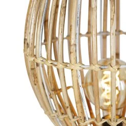 QAZQA Ländliches Stehlampenstativ Bambus mit Weiß - Canna Capsule -Stehlampen Verkaufsladen 7973 104922 5