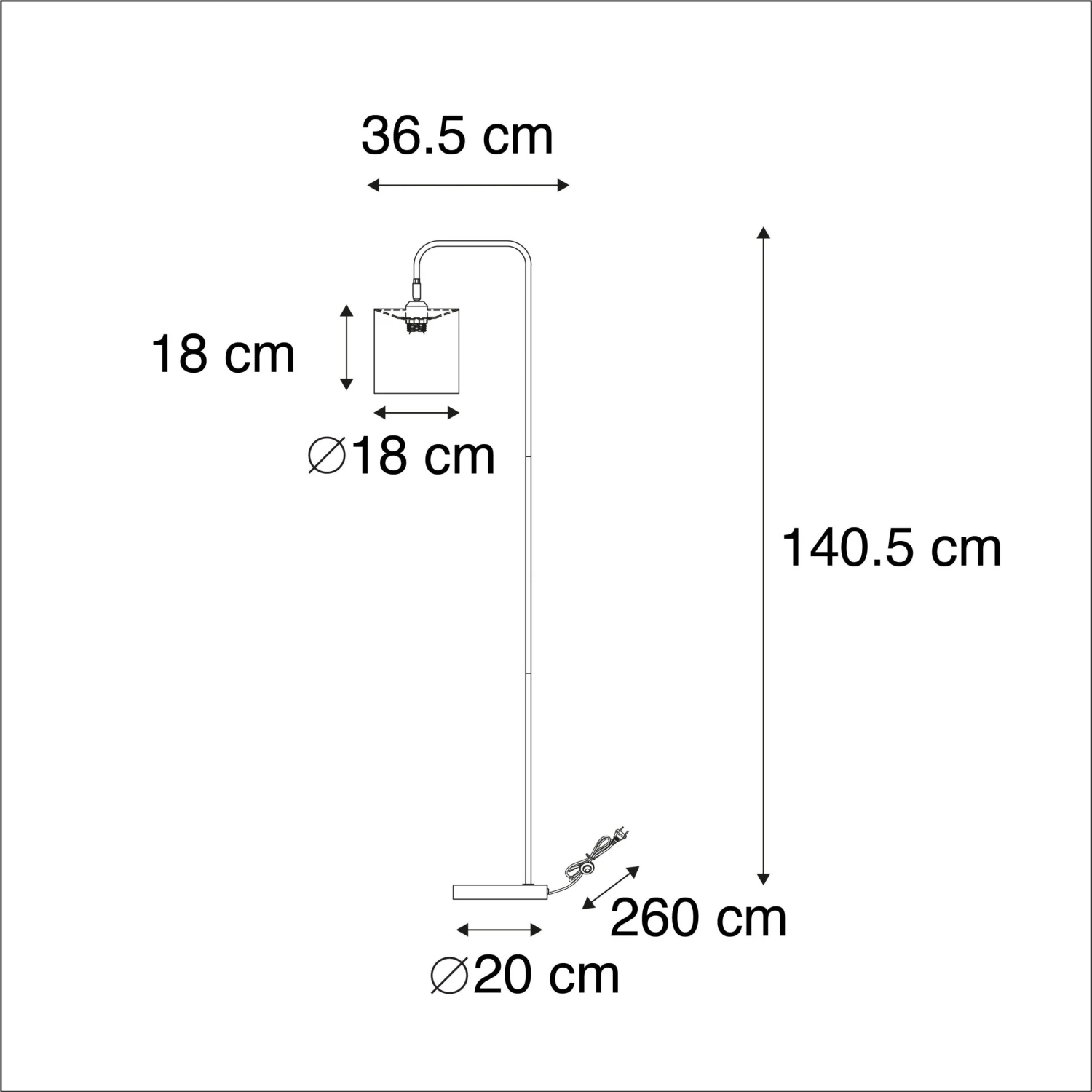 QAZQA Moderne Stehleuchte schwarz - Lofty 6 QAZQA Moderne Stehleuchte schwarz - Lofty – Bild 4