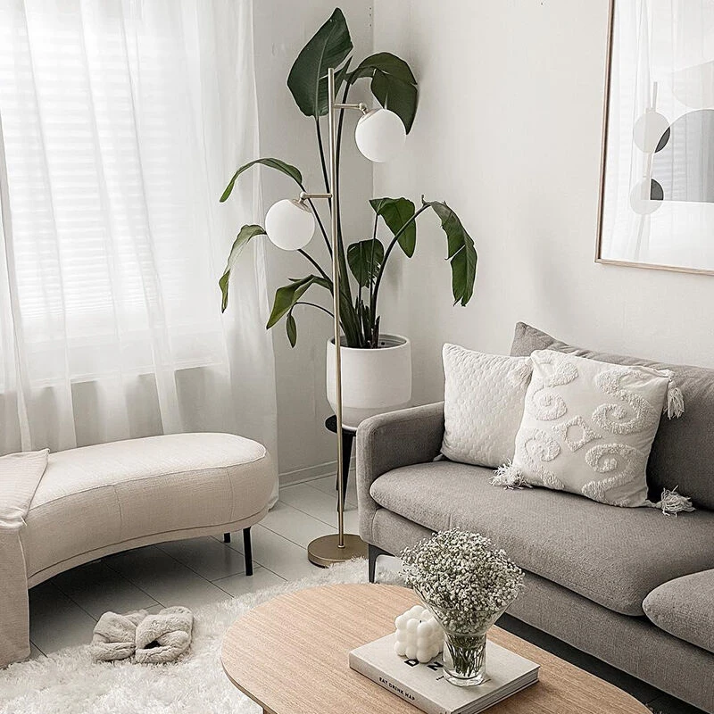 QAZQA Art Deco Stehleuchte Gold mit Milchglas 2-Licht - Pallon 16 QAZQA Art Deco Stehleuchte Gold mit Milchglas 2-Licht - Pallon – Bild 14