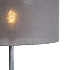 QAZQA Stehlampe grau mit grauem Schirm 50 cm - Simplo -Stehlampen Verkaufsladen 7998 98111 2