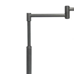 QAZQA Stehlampe schwarz mit schwarzem Schirm und verstellbarem Arm - Ladas -Stehlampen Verkaufsladen 8024 102377 9