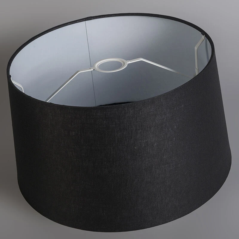 QAZQA Stehleuchte im Landhausstil mit schwarzem Leinenschirm 45 cm - Tripod 10 QAZQA Stehleuchte im Landhausstil mit schwarzem Leinenschirm 45 cm - Tripod – Bild 8