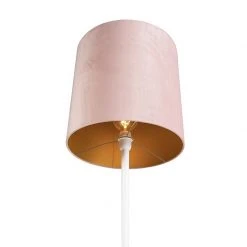 QAZQA Romantische Stehlampe weiß mit rosa Schirm 40 cm - Simplo -Stehlampen Verkaufsladen 8146 98104 4