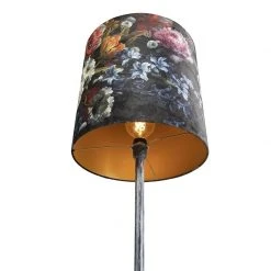 QAZQA Vintage Stehlampe antiken grauen Schatten Blumenmuster 40 cm - Simplo -Stehlampen Verkaufsladen 8147 98112 4