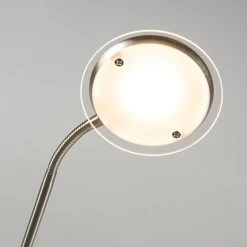 QAZQA Moderne Stehleuchte Stahl mit Leseleuchte inkl. LED - Eva 17 QAZQA Moderne Stehleuchte Stahl mit Leseleuchte inkl. LED - Eva -Stehlampen Verkaufsladen 8149 93833 5