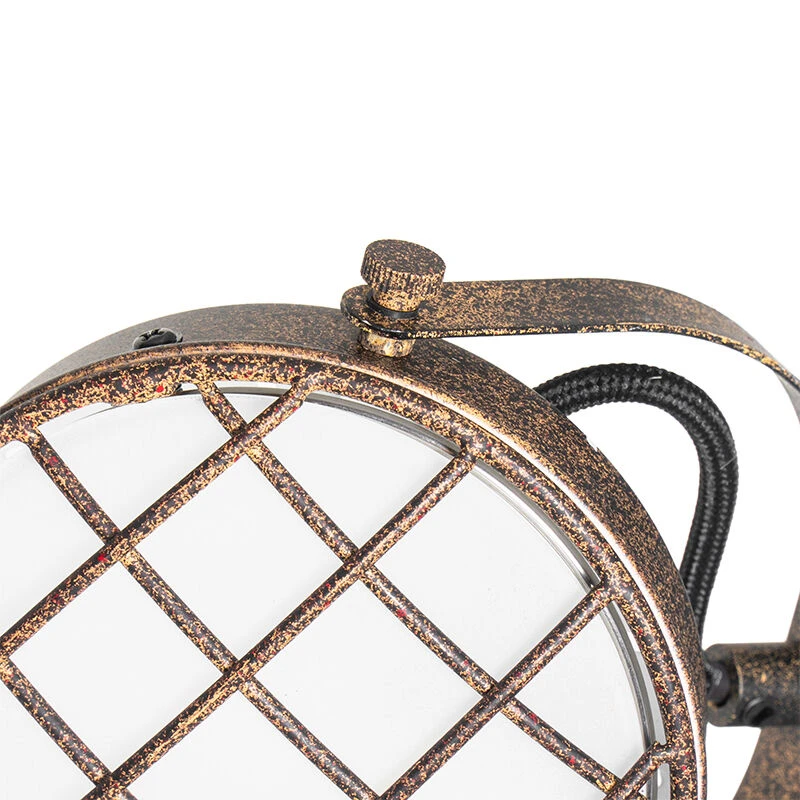 QAZQA Vintage Stehlampe rostbraun 2-flammig - Tamina 4 QAZQA Vintage Stehlampe rostbraun 2-flammig - Tamina – Bild 2