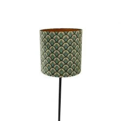 QAZQA Stehlampe schwarzer Schirm Pfau Design Gold innen 40 cm - Simplo -Stehlampen Verkaufsladen 8164 104161 5