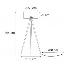 QAZQA Moderne Stehlampe Holz mit weißem Schirm - Ilse 15 QAZQA Moderne Stehlampe Holz mit weißem Schirm - Ilse -Stehlampen Verkaufsladen 8200 93701 3