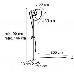 QAZQA Industrielle Stehlampe Bronze mit Holz - Mangos -Stehlampen Verkaufsladen 8219 102349 3